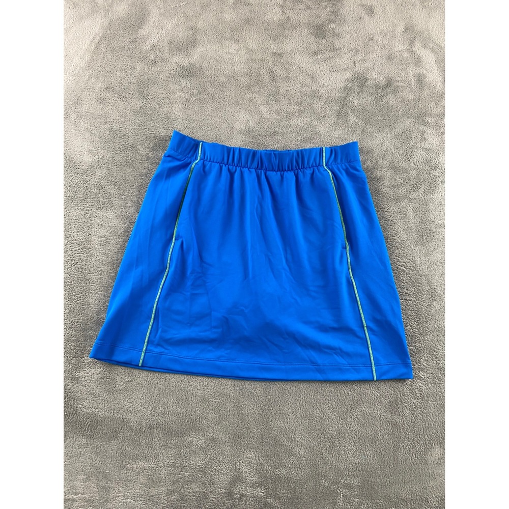 Nike Golf Fit Dry Skirt Womens Medium Blue Lime Green Stitching Pockets Athletic